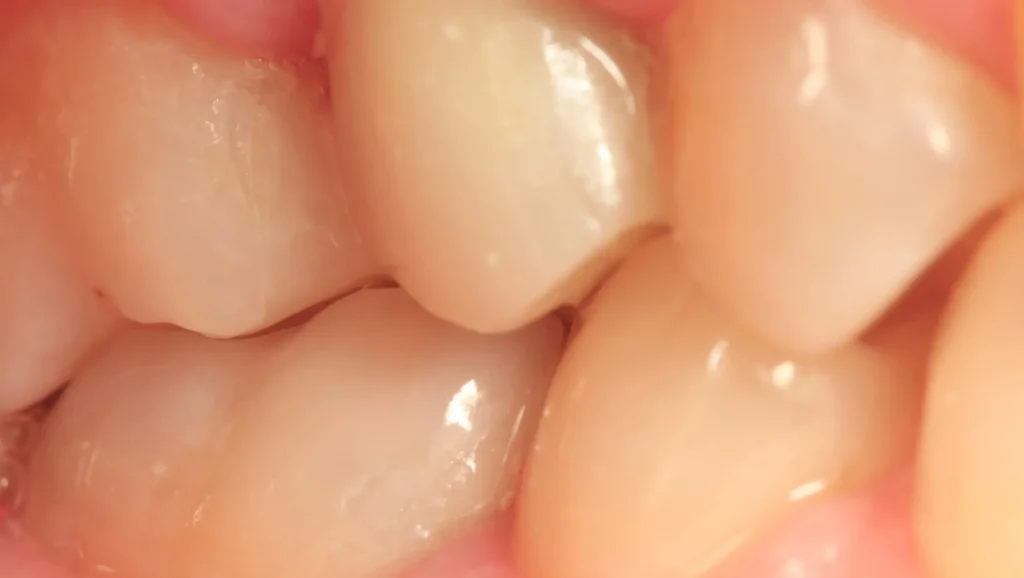 Restauración de diente antes y después